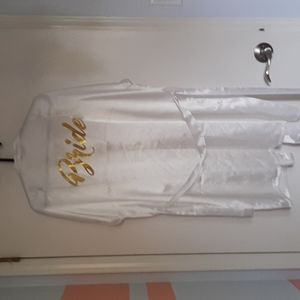 Bride silk robe